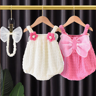 ชุดรอมเปอร์ และที่คาดผม ทรงสามเหลี่ยม สไตล์เกาหลี แฟชั่นฤดูร…