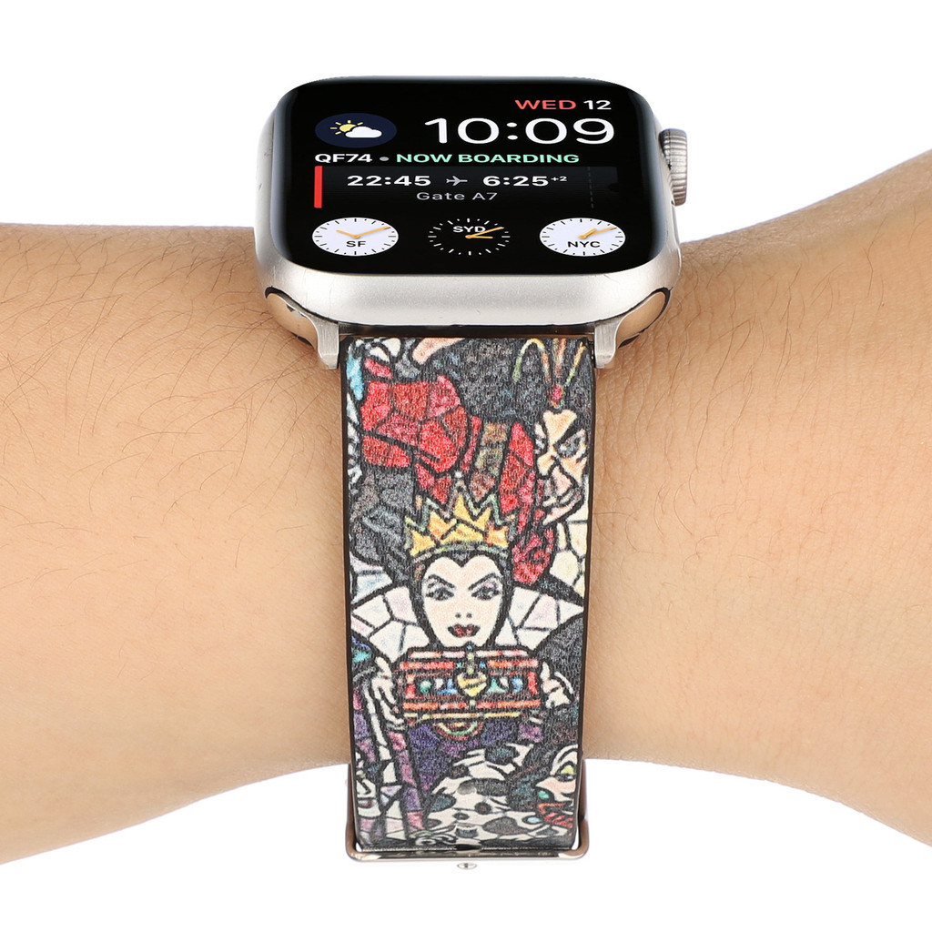 สายนาฬิกาข้อมือหนังแท้ ลายการ์ตูน สําหรับ Samsung Huawei Apple Watch 22 มม. Appleiwatch 6 5 4 3 2