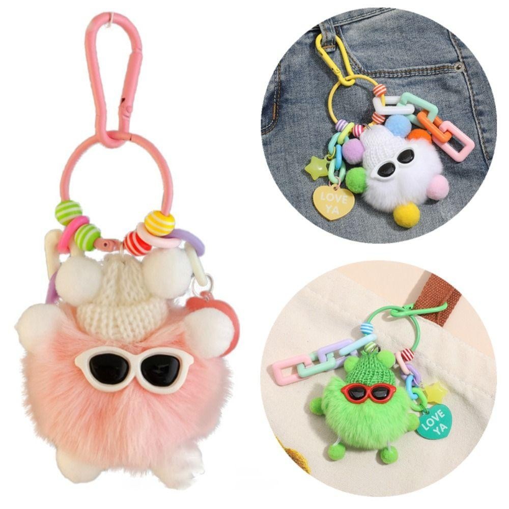 พวงกุญแจคู่รัก TRUMPET, จี้ผมกระต่าย Diy Kawaii Elf Rex, คนรักแฟชั่นจี้กระเป๋าสร้างสรรค์