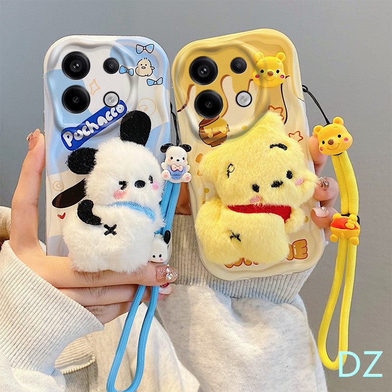 เคส POCO X6 POCO M6 PRO กรณีโทรศัพท์มือถือ ตุ๊กตาน่ารัก สร้อยข้อมือ TYMR