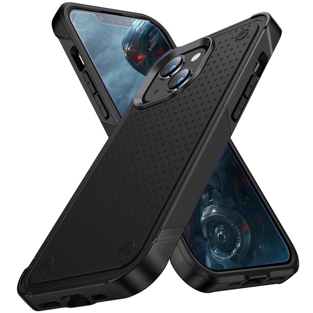 เคสโทรศัพท์มือถือ PC แข็ง กันกระแทก ด้านหลัง และกันชน แบบนิ่ม สองชั้น สําหรับ iPhone 12 13 14 15 Pro