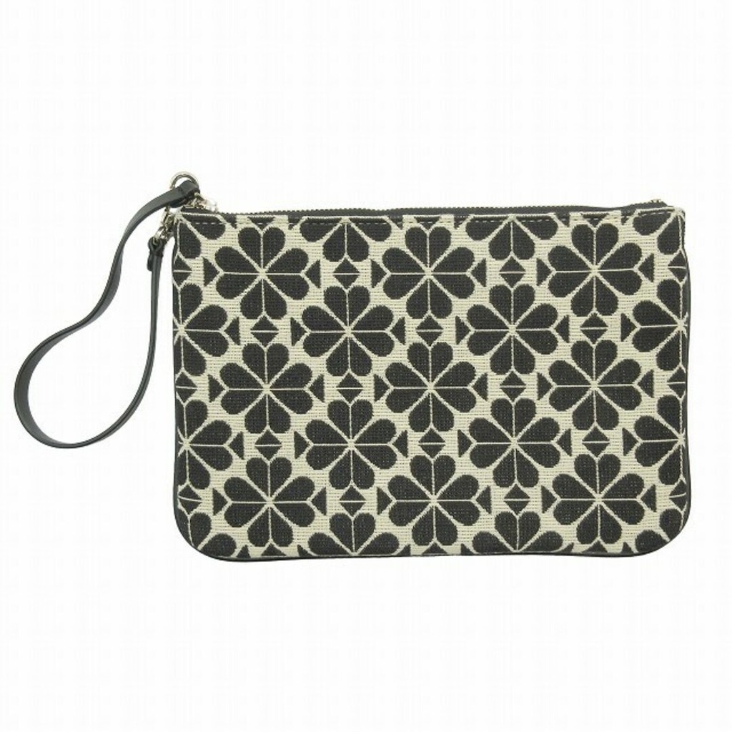 Good Condition Kate Spade Spade Flower Jacquard Pouch Bag in Bag Direct from Japan Secondhand