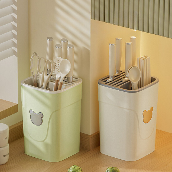 🍒Grace Thai🍒 กล่องเก็บช้อนส้อม ตะเกียบ ระบายน้ำได้ สําหรับห้องครัว