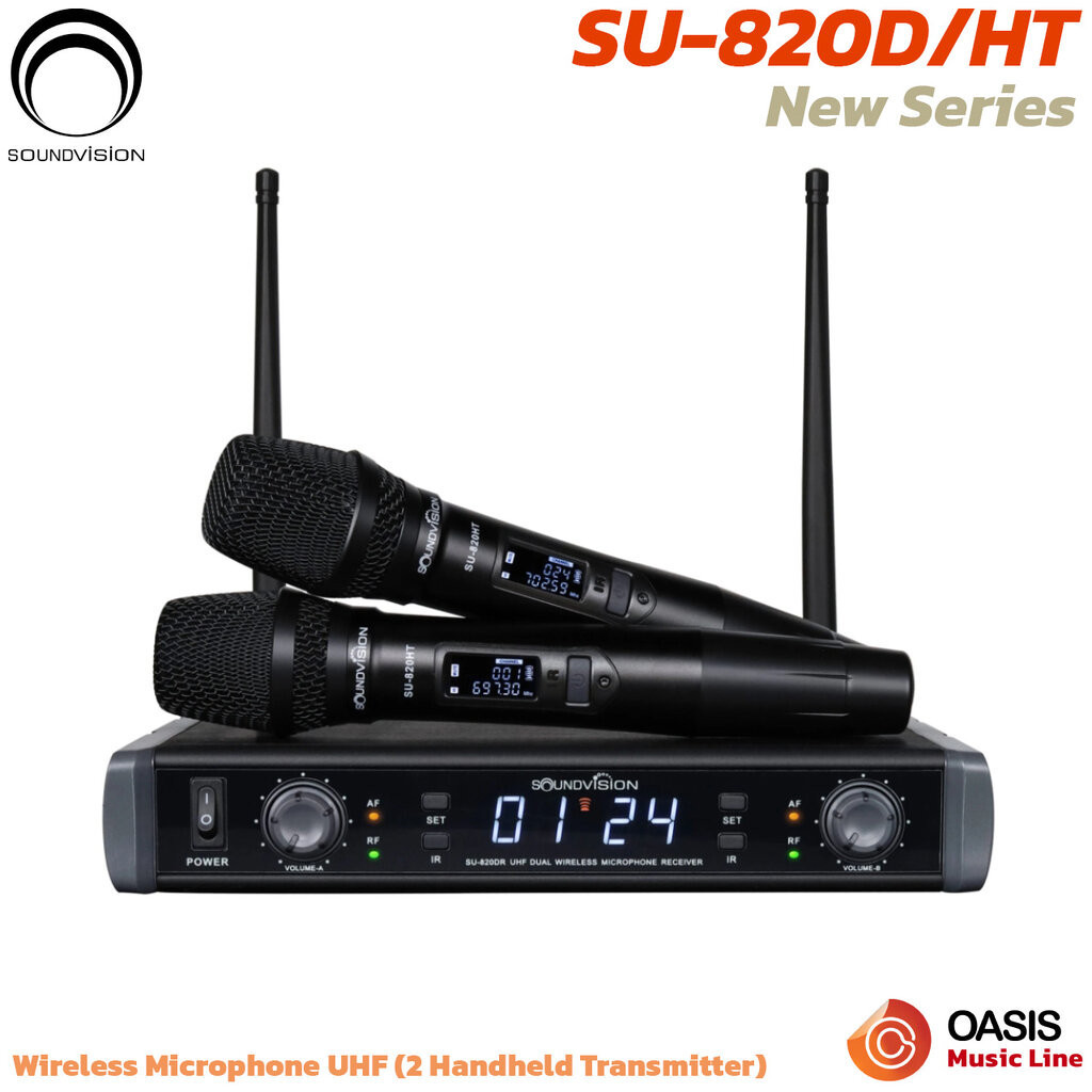 (ฟรีส่ง/รวมVAT) ไมโครโฟนไร้สาย Soundvision SU-820D/HT Wireless Microphone SU820D/HT (Handheld Transm