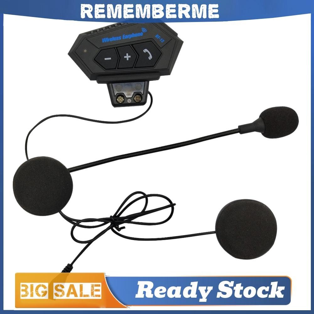 【จัดส่งในพื้นที่】ชุดหูฟังบลูทูธ V4.0+edr BT12 CSR8635 สําหรับหมวกกันน็อครถจักรยานยนต์