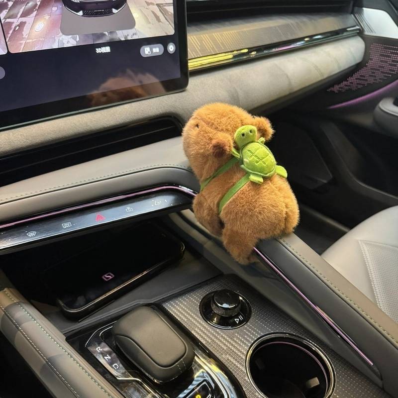 Carpibala Car Interior Decoration Car Center Console Decoration Gear Wiper Accessories Cute Plush Do