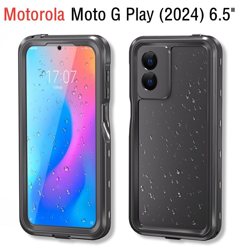 เคสกันน้ํา กันฝุ่น 360 องศา IP68 6.5 นิ้ว สําหรับ Motorola Moto G Play (2024)