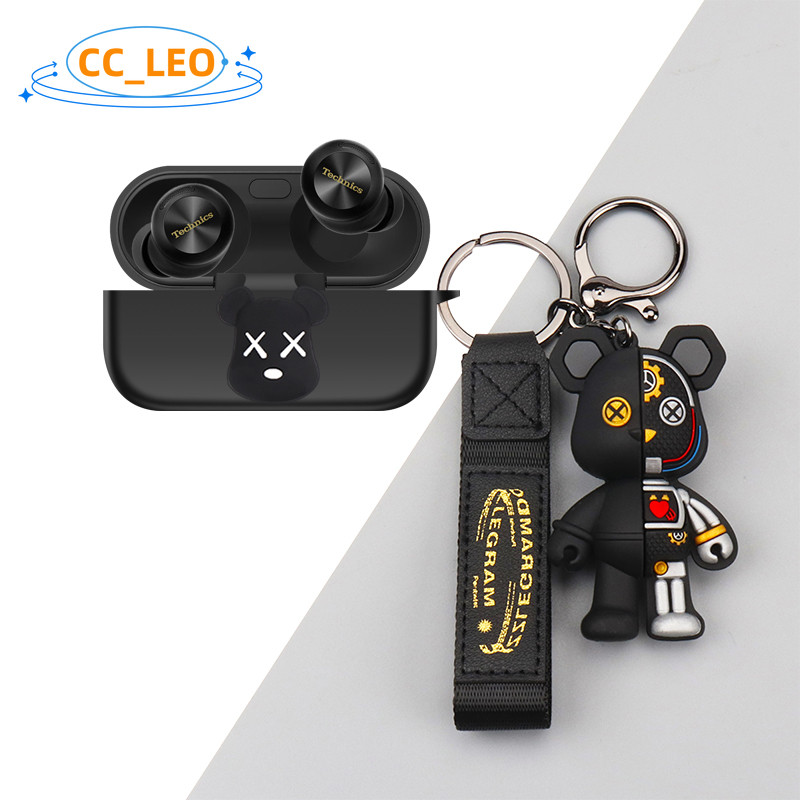 For Technics EAH-AZ100 Case Silicone Soft Shell Cute Crayon Shin chan Keychain Pendant Technics EAH-