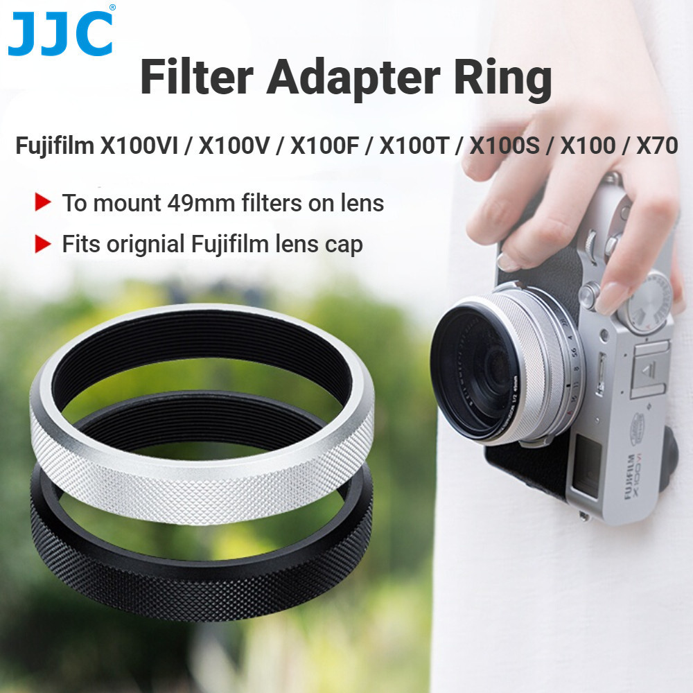 JJC Adapter Ring Fuji Fujifilm X100VI X100V X100T X100F X100 X70 สำหรับใส่ฟิลเตอร์ (ประกันศูนย์ไทย)