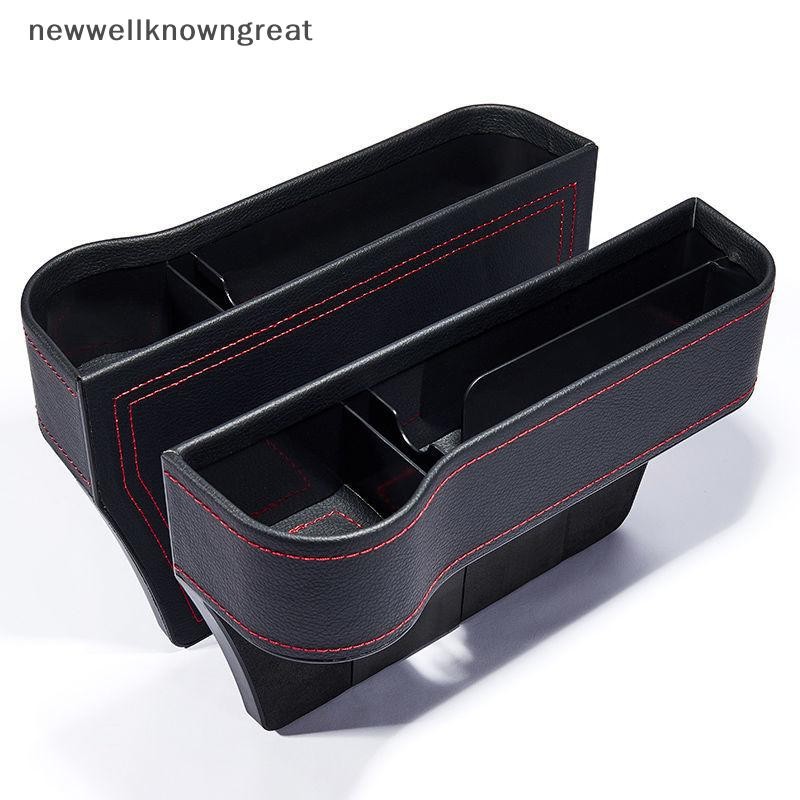 Newwellknowngreat Leather Car Cup Holder Seat Organizer Holder Auto Seat Gap Storage Box Organizer C