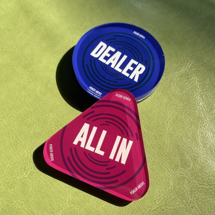 [จัดส่ง 24 ชั่วโมง] [POKERABOVE] Texas Holdem เฉพาะนําเข้าอะคริลิคแสดงรหัสแผ่นตัวแทนจําหน่าย allin S