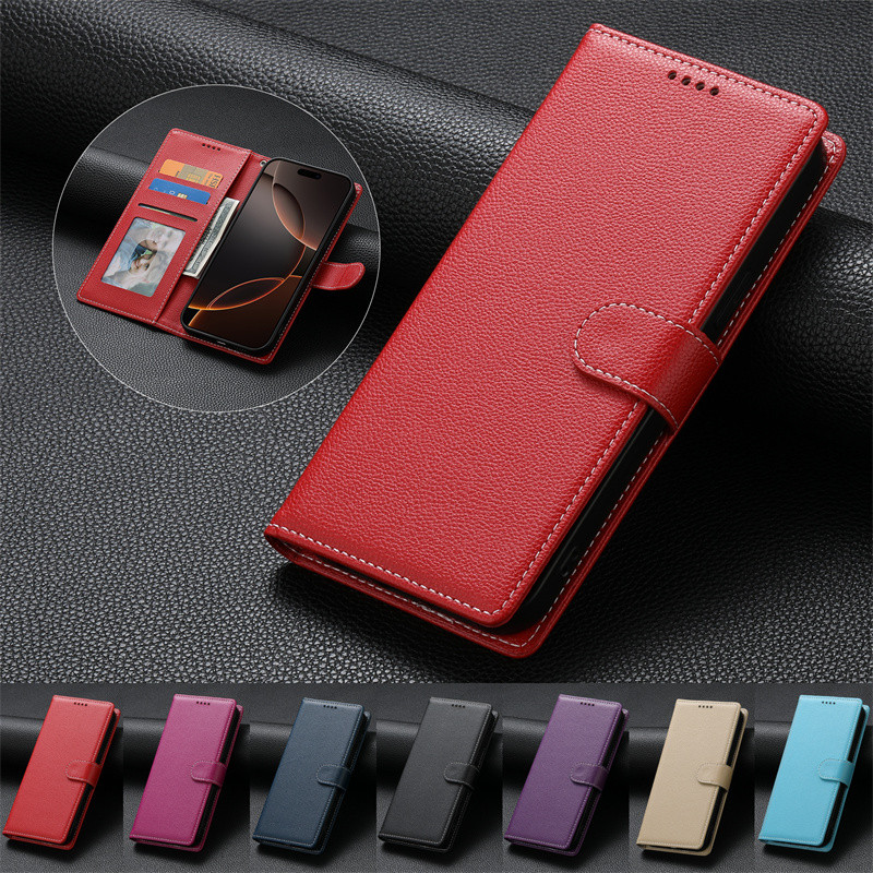 ปลอกสําหรับ Samsung S21 FE Plus Ultra A14 A15 A34 A54 A35 A55 5G ซองหนังพลิกการ์ดเงินสด Photo Slot L