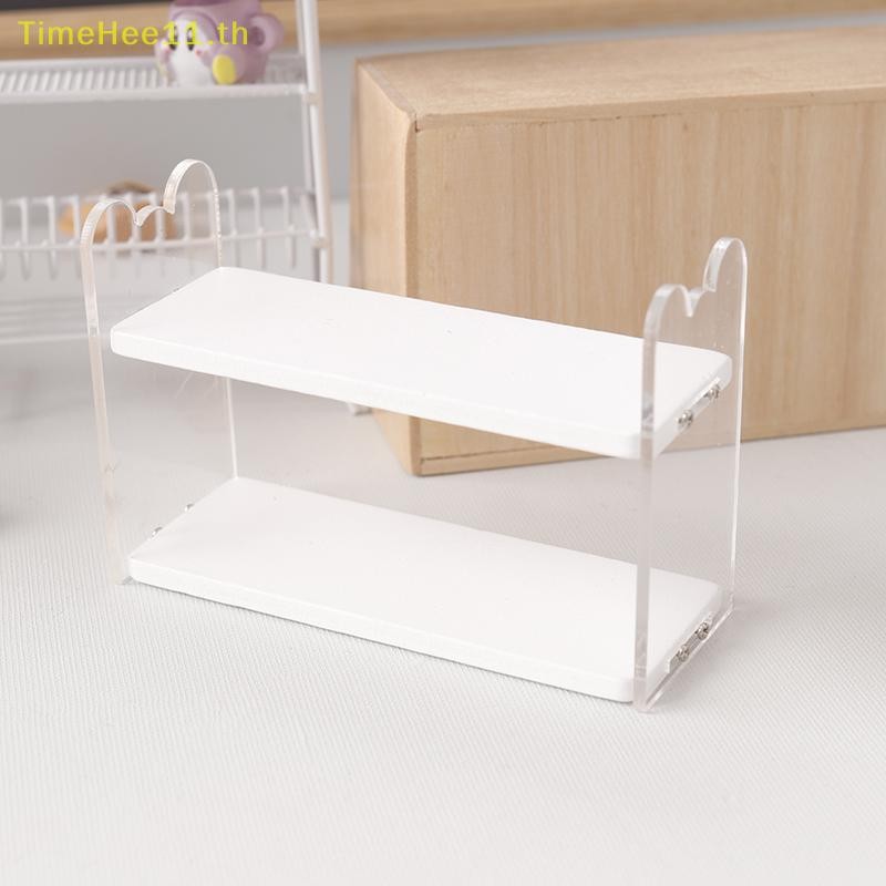 Timehee 1:12 Dollhouse Miniature Storage Rack อาหารขาตั้งจอแสดงผล Mini ชั้นวางชั้นวางหนังสือชั้นวางดอกไม้เค้กขนมปังชั้นวางของของเล่น TH