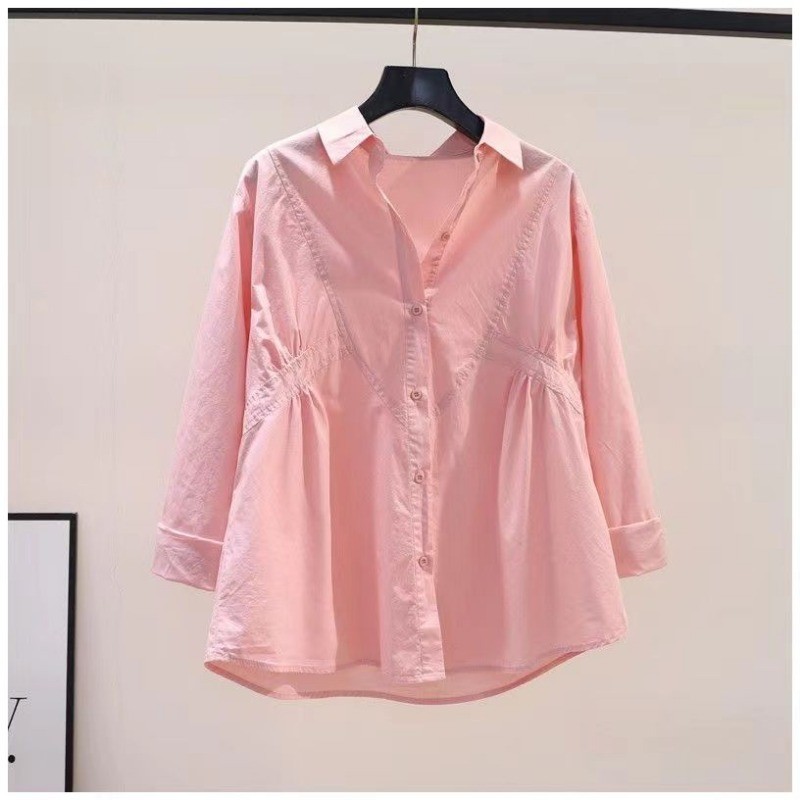 ส่งไวจากไทยLucy Shopจีบหลวมเสื้อเชิ้ตแขนยาวร้อยชุดเกาหลี(ส่ง 24 ชั่วโมง) ราคา ถูกที่สุด ดีลบีเคเค แกลเลอรีภาพที่ 5
