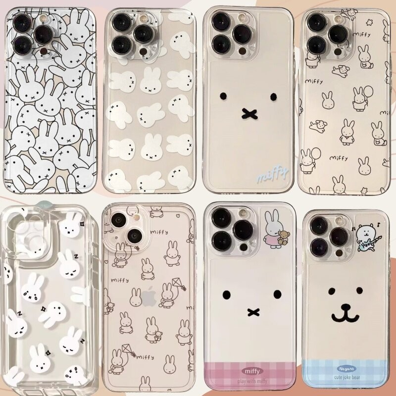 Kawaii Miffy สําหรับ VIVO Y75 Y200 Y100 Y02 V40 Y36 V30E V29E Y27 Y76 Y28 Y03 Y55 Y33S Y74S Y17S ปกอ