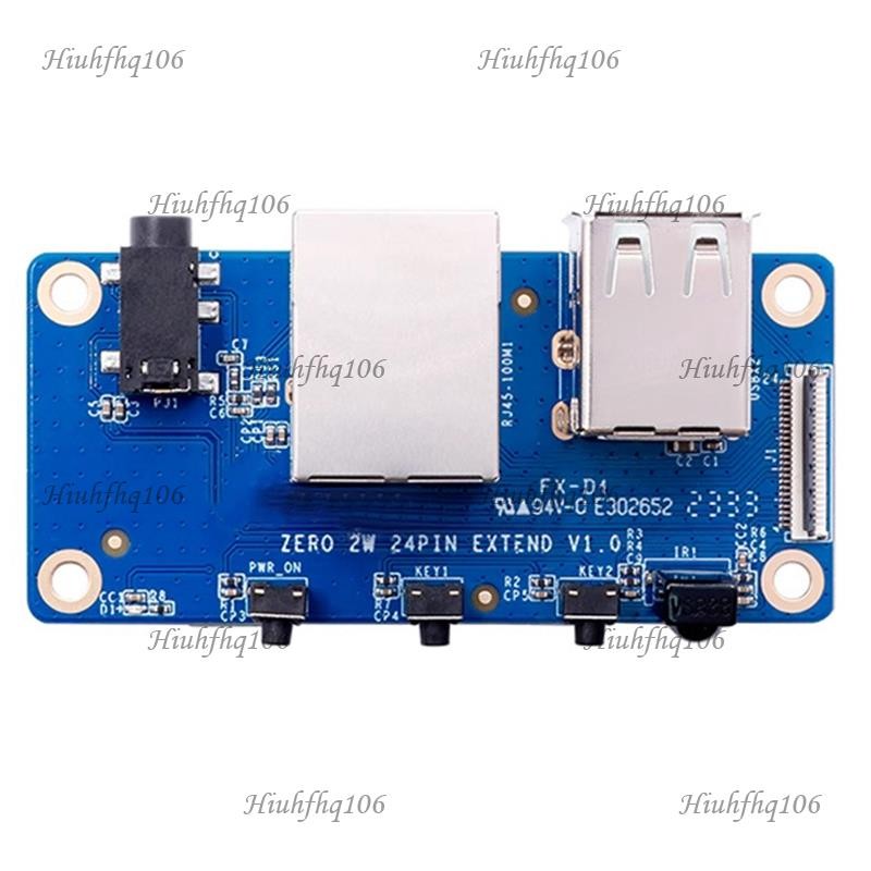 Hiuhfhq106For Orange Pi Zero 2 W บอร์ดขยายอินเทอร์เฟซ 100M พอร์ตเครือข่าย + USB 2.0 + Analog Audio และอินเทอร์เฟซวิดีโออุปกรณ์เสริม 1 ชุด