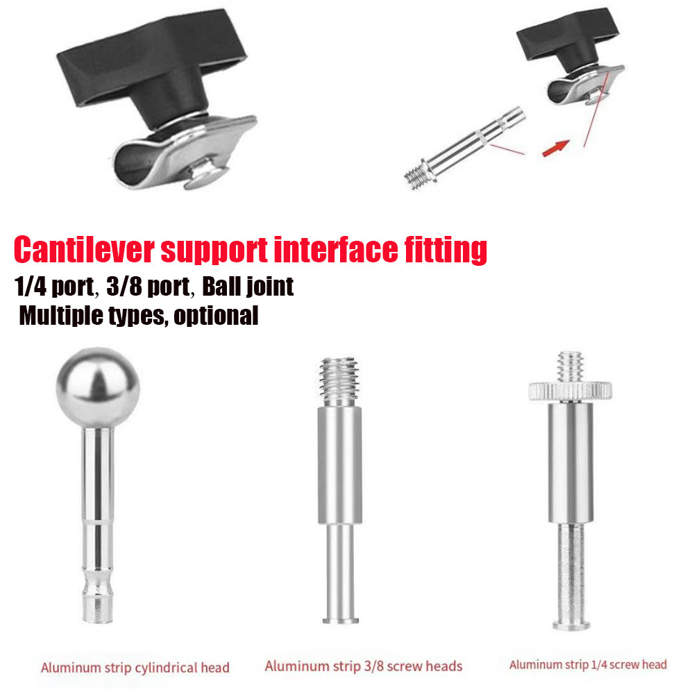 อุปกรณ์เสริมขาตั้ง Cantilever สกรูโลหะไมโครโฟนคลิปโทรศัพท์มือถือกันกระแทก StandThreaded Rod HeadPen HeadFixings1/4 Connector,3/8 Connector,Ball Ball,Spacer