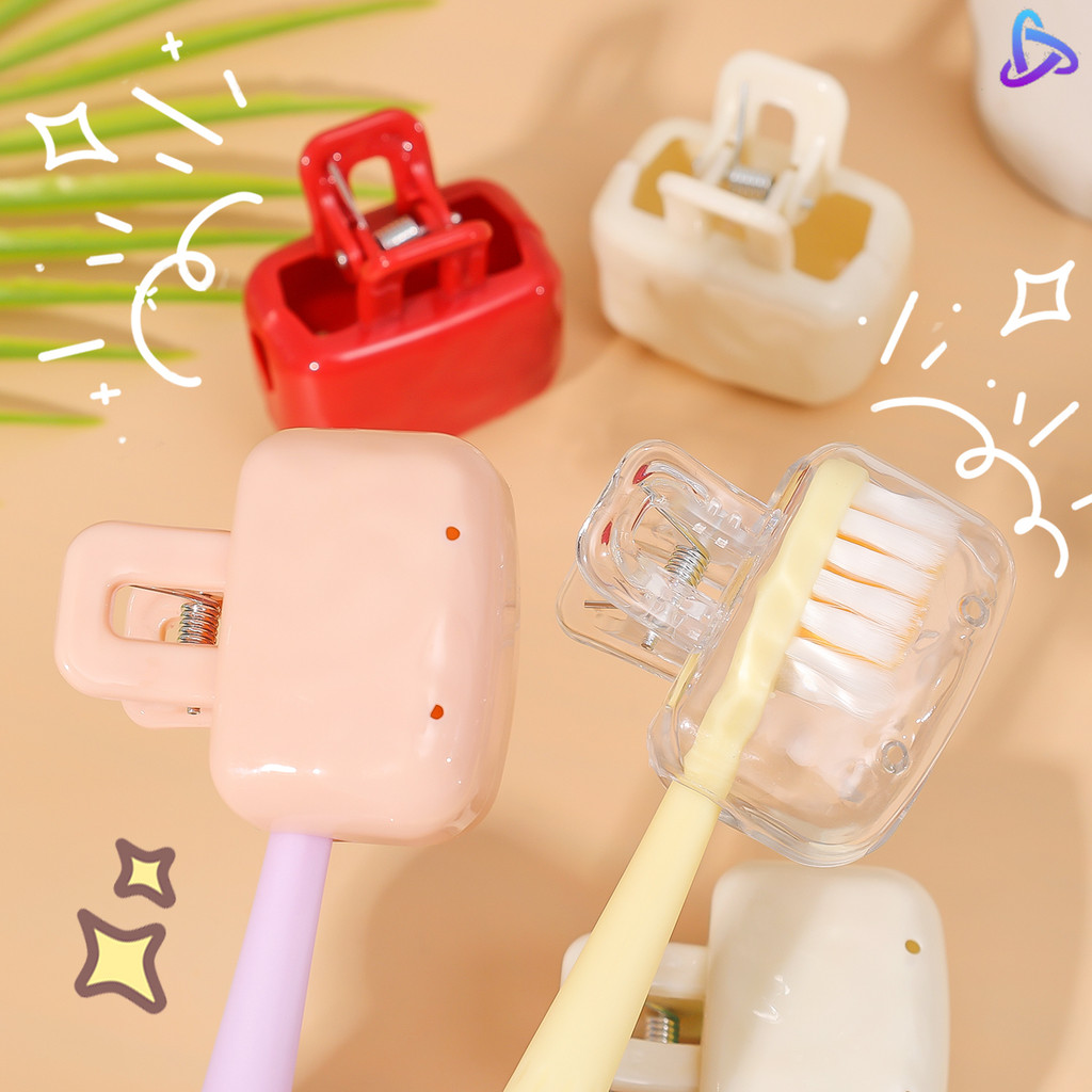 ฝาครอบหัวแปรงสีฟันกันฝุ่นระบายอากาศแปรงฟันกรณีป้องกัน-เดินทางแบบพกพาตั้งแคมป์อุปกรณ์ห้องน้ํา