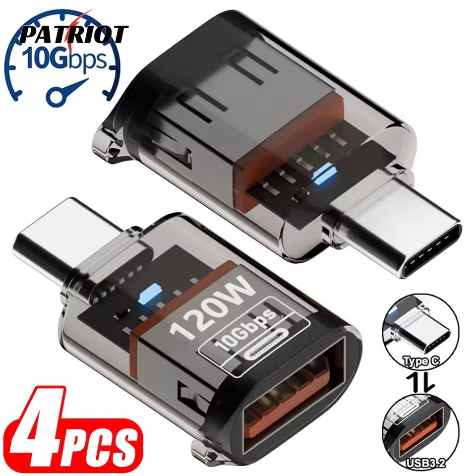 อะแดปเตอร์ USB 3.2 เป็น Type-C 120W – ขั้วต่อชายกับหญิง – ตัวแปลงถ่ายโอนข้อมูล 10Gbps – อะแดปเตอร์แท็บเล็ตโทรศัพท์สากล – ตัวแปลงการชาร์จความเร็วสูง