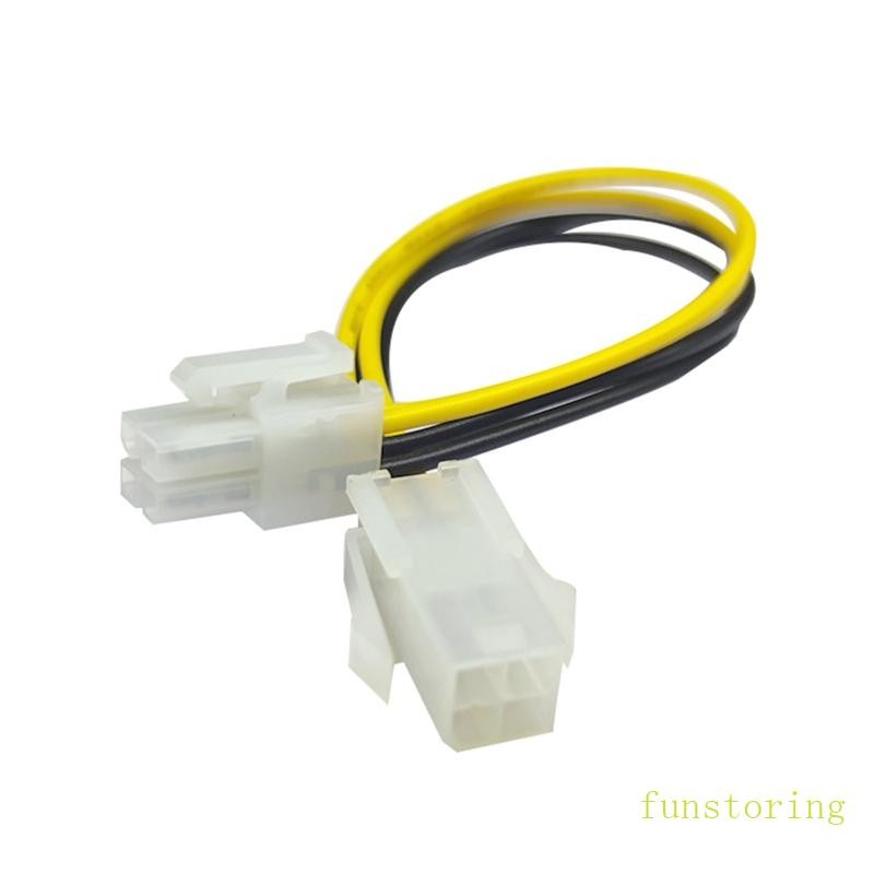 Fun 20 ซม.8 นิ้ว ATX 4 Pin ชาย 4Pin หญิง PC CPU Power Extension อะแดปเตอร์สายไฟเชื่อมต่อ