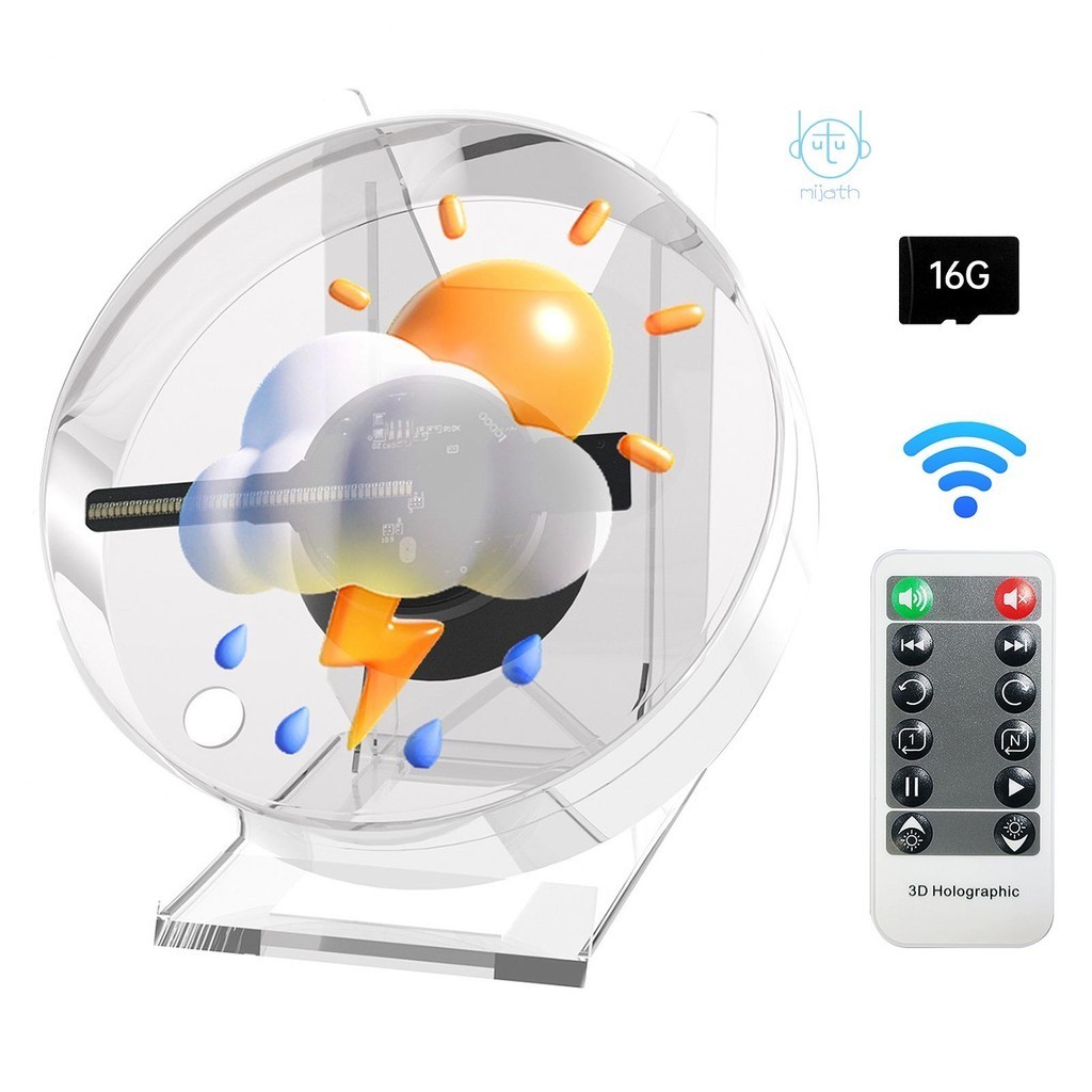 [mjia] พัดลมโปรเจคเตอร์ โฮโลแกรม 3D 3D HD LED พร้อมพัดลมวิดีโอ