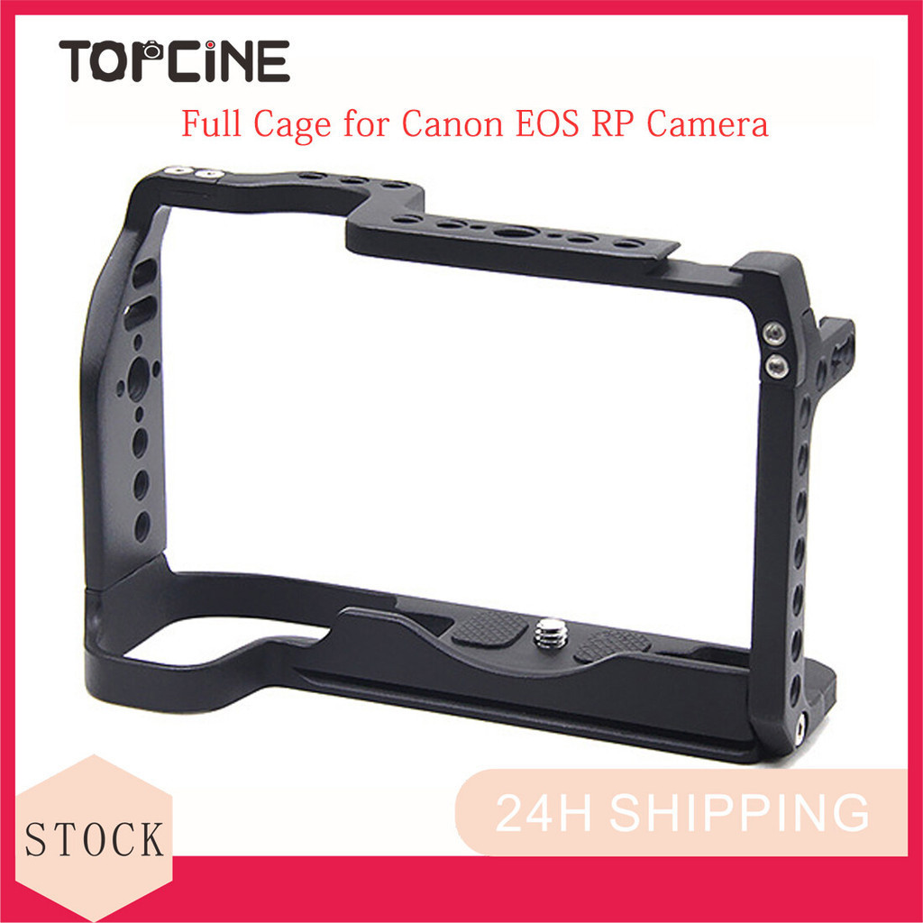 Topcine EOS RP Cage สําหรับกล้อง Canon EOS RP พร้อม 3/8 Arri Locating และ Cold Shoe Mount Extension สําหรับไมโครโฟน/แสง