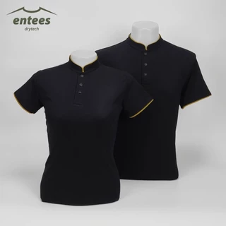 เสื้อคอจีน Micro Plus สีดำ