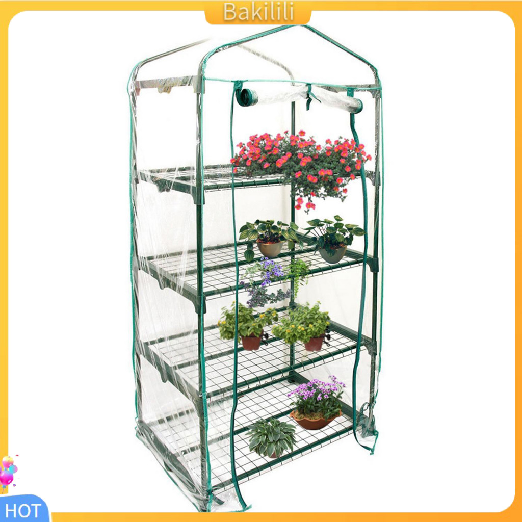 {Bakilili} ผ้าคลุมเรือนกระจก PVC แบบใส มีซิป ประกอบง่าย สําหรับปลูกต้นไม้ในสวน