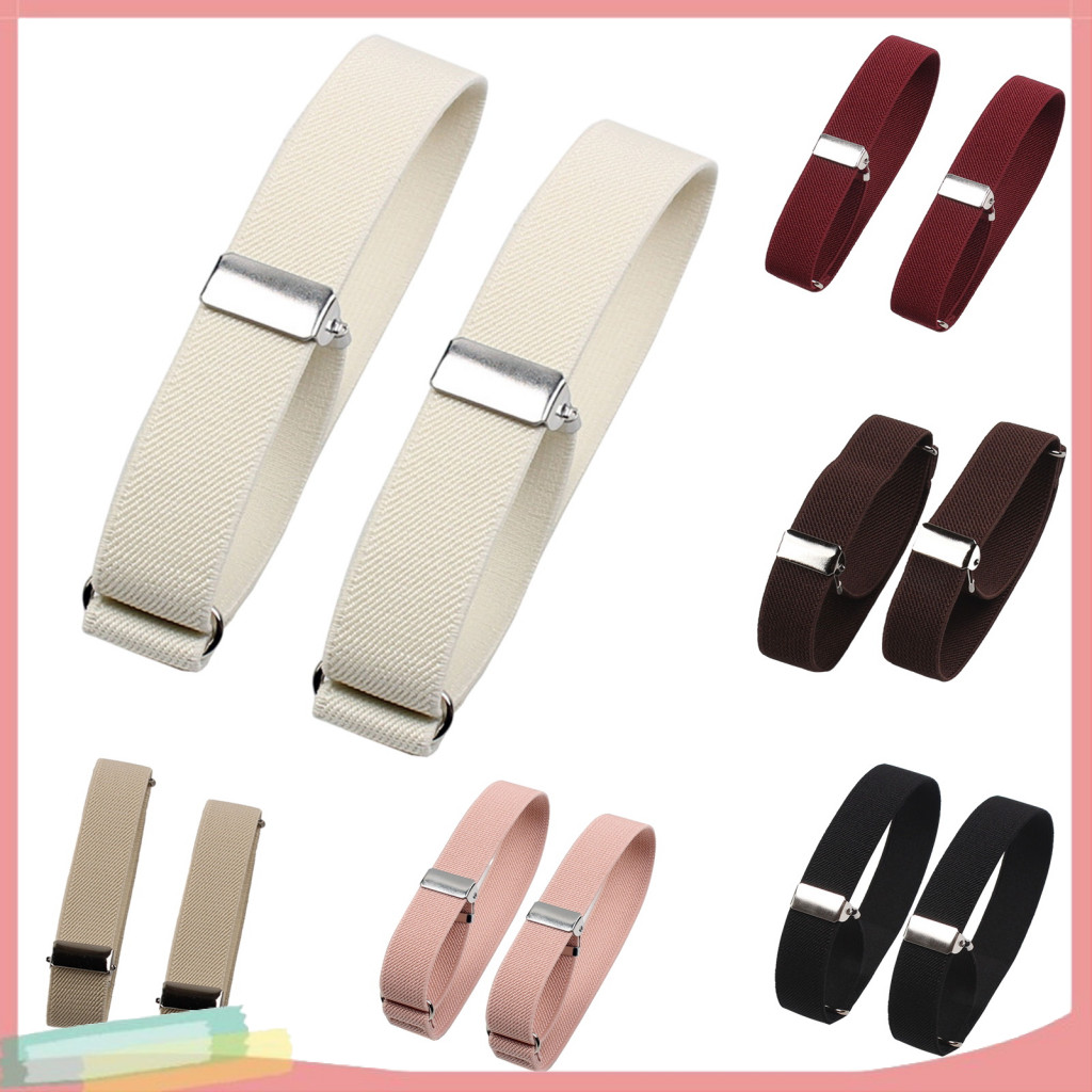 Lk ปลอกแขนเสื้อ ปรับได้ ยางยืด ปลอกแขน ที่ใส่แขน สําหรับผู้หญิงและผู้ชาย สีพื้น เสื้อ สายรัดข้อมือ เสื้อผ้า อุปกรณ์เสริม