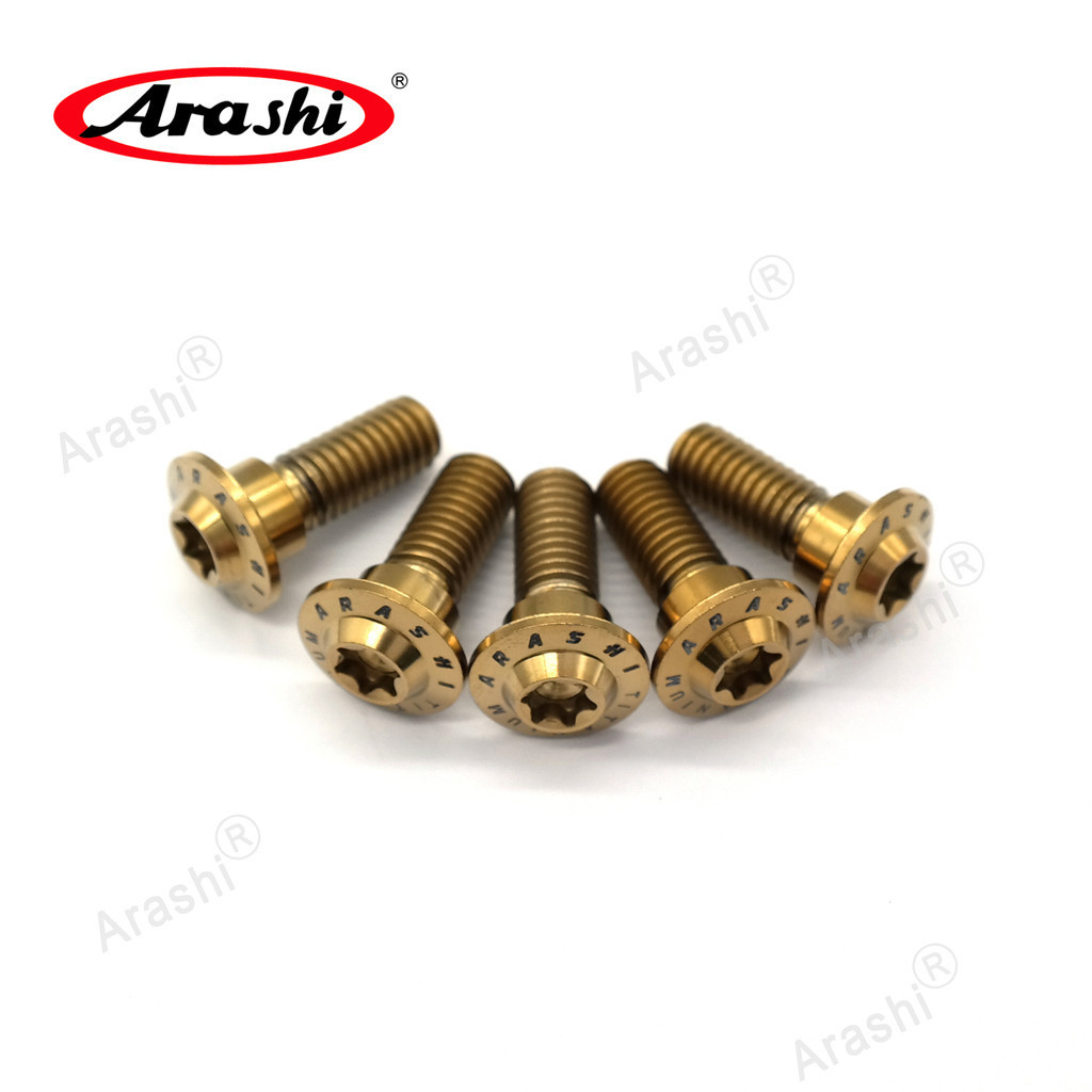 Arashi สกรูดิสก์เบรกโรเตอร์ ไทเทเนียม M6 M8 อุปกรณ์เสริม สําหรับรถจักรยานยนต์ CBR600RR CBR1000RR YZF