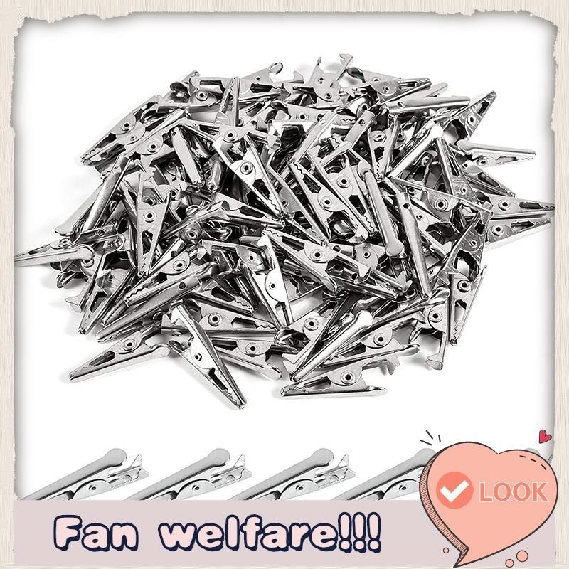 คลิปหนีบปากจระเข้ โลหะ ชุบนิกเกิล ขนาดเล็ก 1.06 นิ้ว 27 มม. 100 ชิ้น