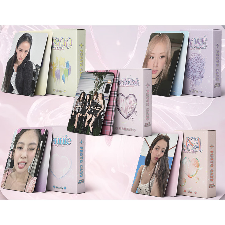 50-119pcs/box BP Laser Holographic Lomo Cards Season's Greetings 2024 In Your World JISOO LISA ROSE JENNIE SOLO Photocards World Tour Hologram Postcards Fast Shipping YM