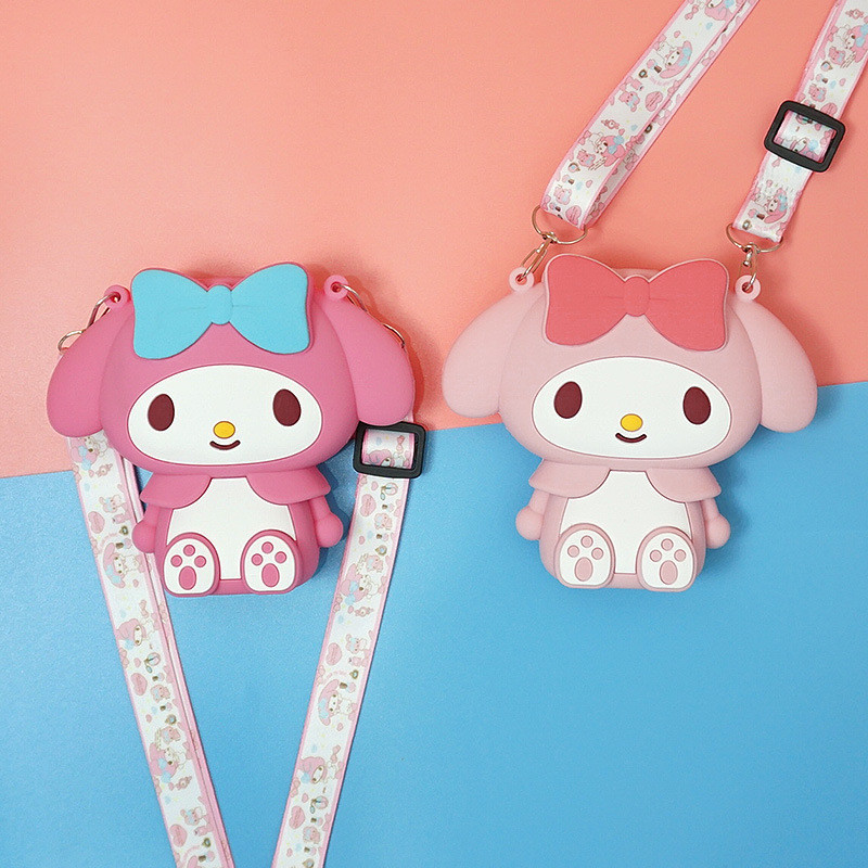 กระเป๋าใส่เหรียญ ซิลิโคน ลายการ์ตูน Melody น่ารัก ขนาดเล็ก ใส่บัตรได้ สําหรับเด็ก