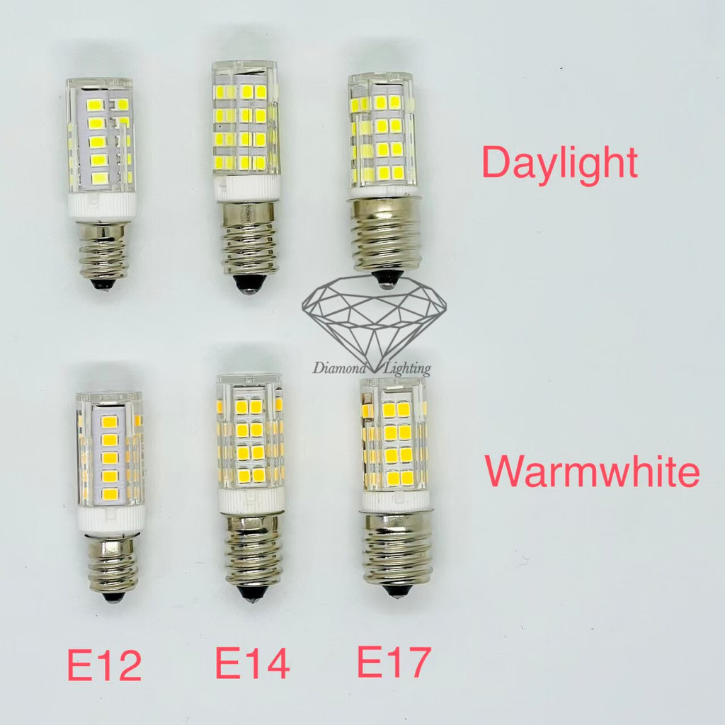 หลอดไฟตู้เย็น ตู้เสื้อผ้า หลอดใส่โคมไฟ LED หลอดศาลเจ้า E17 สีขาว DAYLIGHT และสีวอร์ม