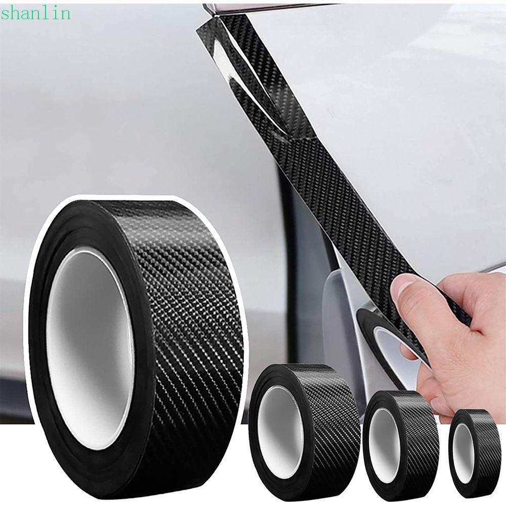 Shanlin สติกเกอร์คาร์บอนไฟเบอร์ 3D กันน้ํา กันรอยขีดข่วน สําหรับติดตกแต่งภายในรถยนต์