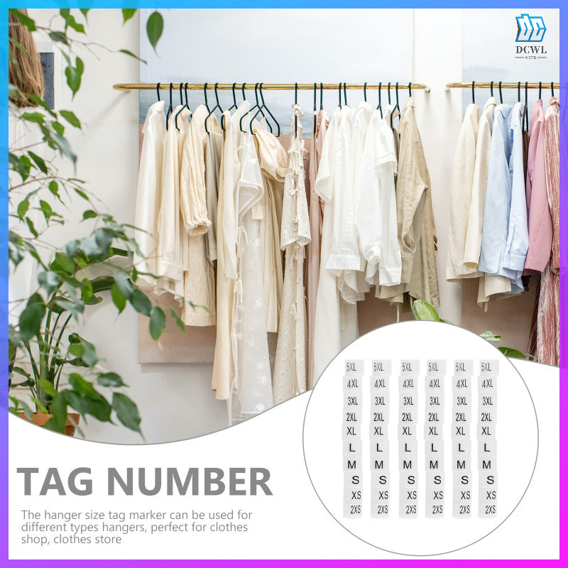 แท็กขนาดแขวนพลาสติก 200 ชิ้น สำหรับระบุไซส์และจัดระเบียบตู้เสื้อผ้าในร้านค้าและบ้าน ราคา ถูกที่สุด ดีลบีเคเค แกลเลอรีภาพที่ 7