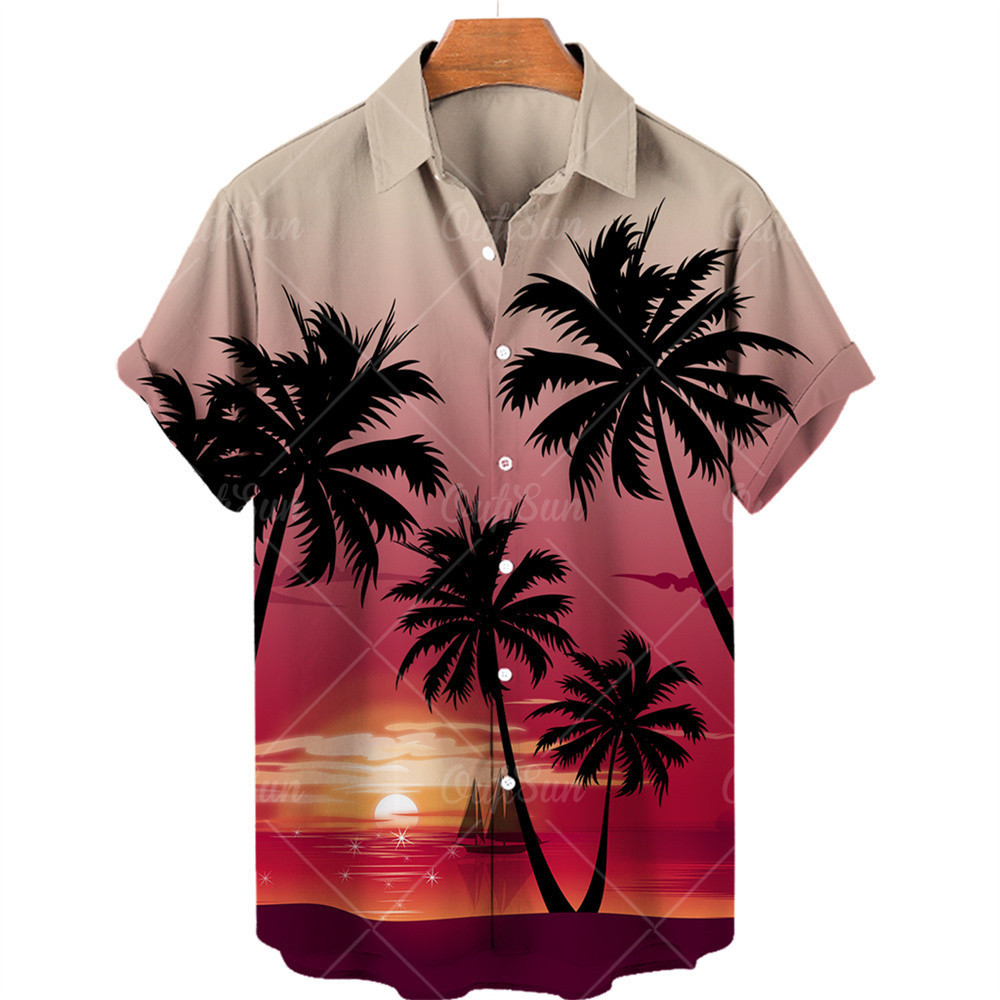 Songkran เสื้อเชิ้ตลําลอง พิมพ์ลายดอกไม้ 3 มิติ เหมาะกับเดินชายหาด แฟชั่นฤดูร้อน สไตล์ฮาวาย สําหรับผู้ชาย ไซซ์ 5xl