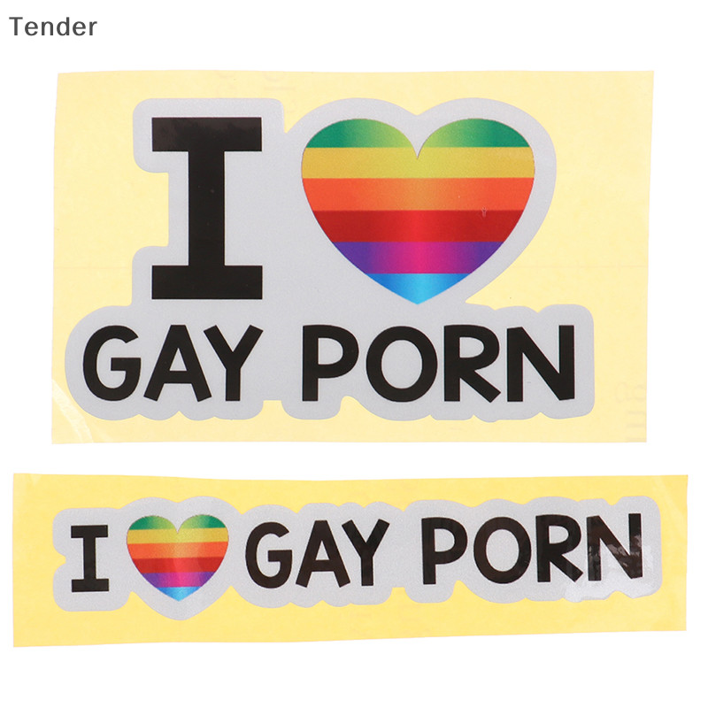 [Preferred] สติกเกอร์สะท้อนแสง I LOVE Gay PORN สําหรับติดตกแต่งรถยนต์ 1 ชิ้น [ขาย]