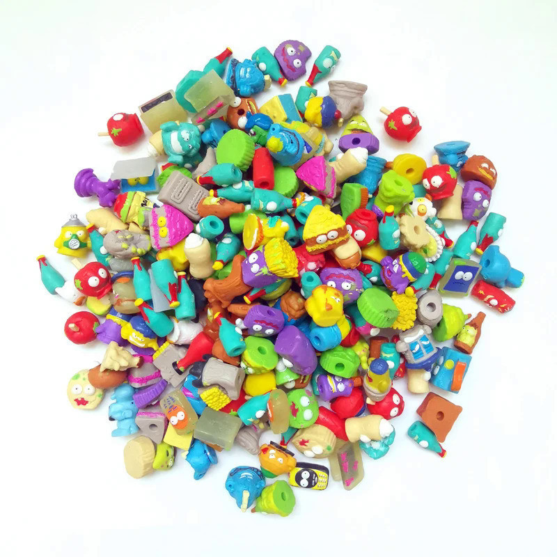 100pcs/lot Trashs Mini Action Figure Packing Grossery Rotten Bin Monster Gang Squishy slime Toy Cute 3D Collection