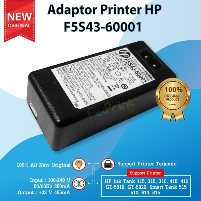 อะแดปเตอร์ F5S43-60001 22v HP Deskjet GT5810 2135 2335 2336 2337