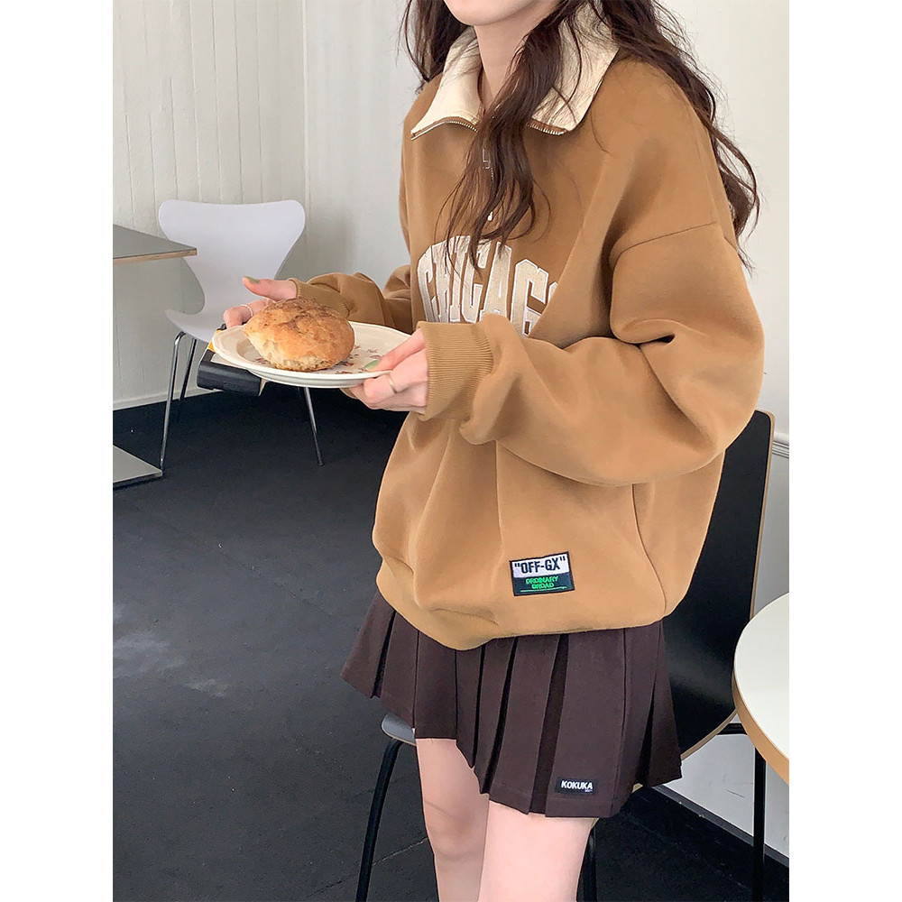 ส่งไวจากไทย TAYCEN M-2XL เสื้อสเวตเตอร์ งานปัก แขนยาว เกาหลี โอเวอร์ไซส์ ผู้หญิง สเวตเตอร์