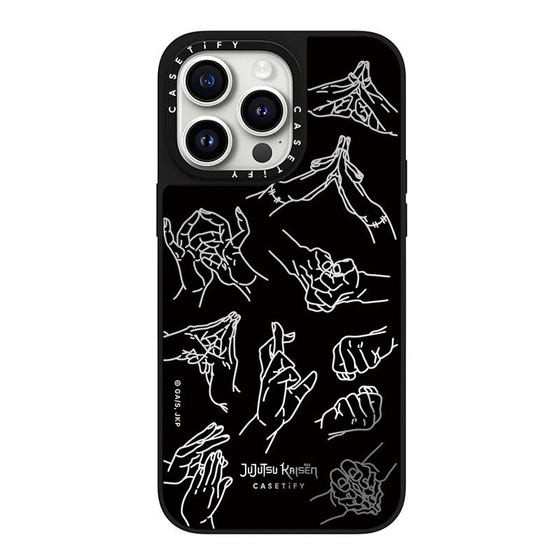 Casetifg เคสโทรศัพท์มือถือ ซิลิโคนแข็ง กันกระแทก ลายมหาเวทย์ผนึกมาร พร้อมกระจก คุณภาพสูง สําหรับ iPhone 15 11 12 13 14 Pro Max 14 15 Plus
