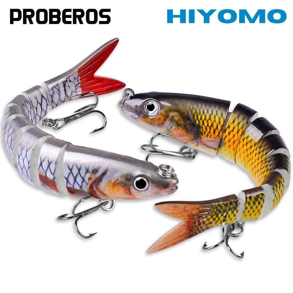 Proberos 1pcs Jointed Hard เหยื่อ Bionic Swimbait 19g 13.5 ซม.8 ส่วนตกปลา Lure Casting Wobblers Lure Pike Bass Fishing Tackle