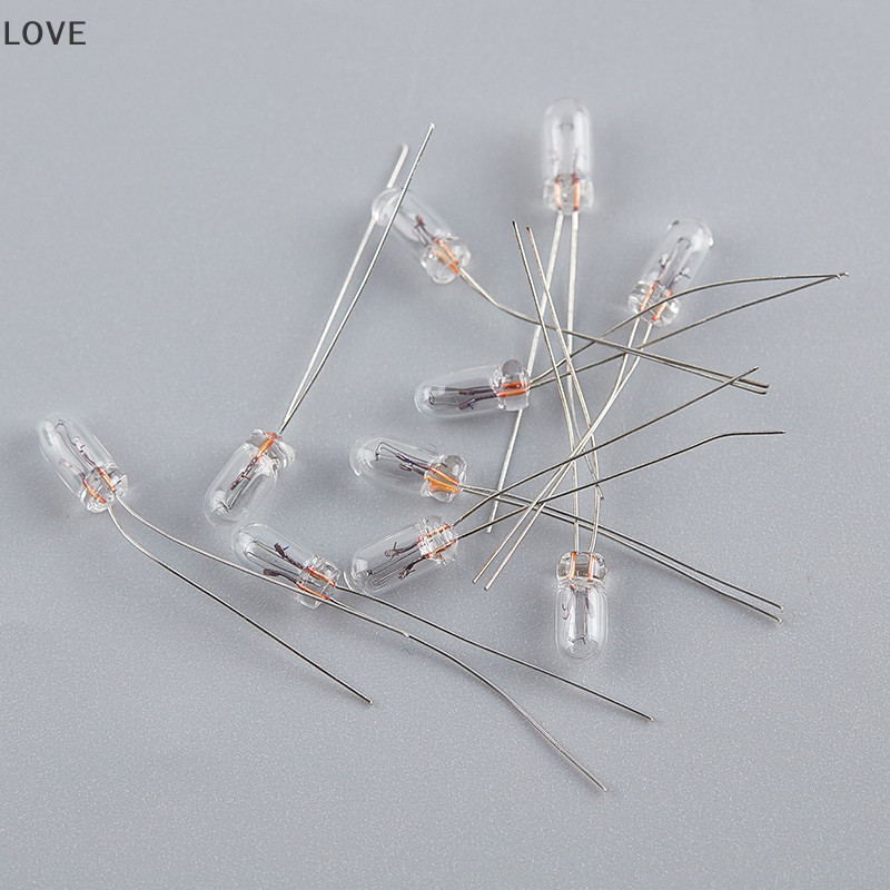 [JJCW] 10 ชิ้น 3/4/5 มิลลิเมตร 3/6/12/24 โวลต์หลอดไฟ Edison หลอดไส้ข้าว QQW