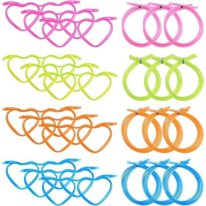 หลอดดูดน้ํา แว่นตาพลาสติก โง่ ฟางแว่นตา DIY ดื่มน้ํา แว่นตาในหัวใจน่ารัก สนุก ห่วงฟาง แว่นตาบ้าคลั่ง สําหรับผู้ใหญ่ เด็ก ประชุมประจําปี ปาร์ตี้วันเกิด