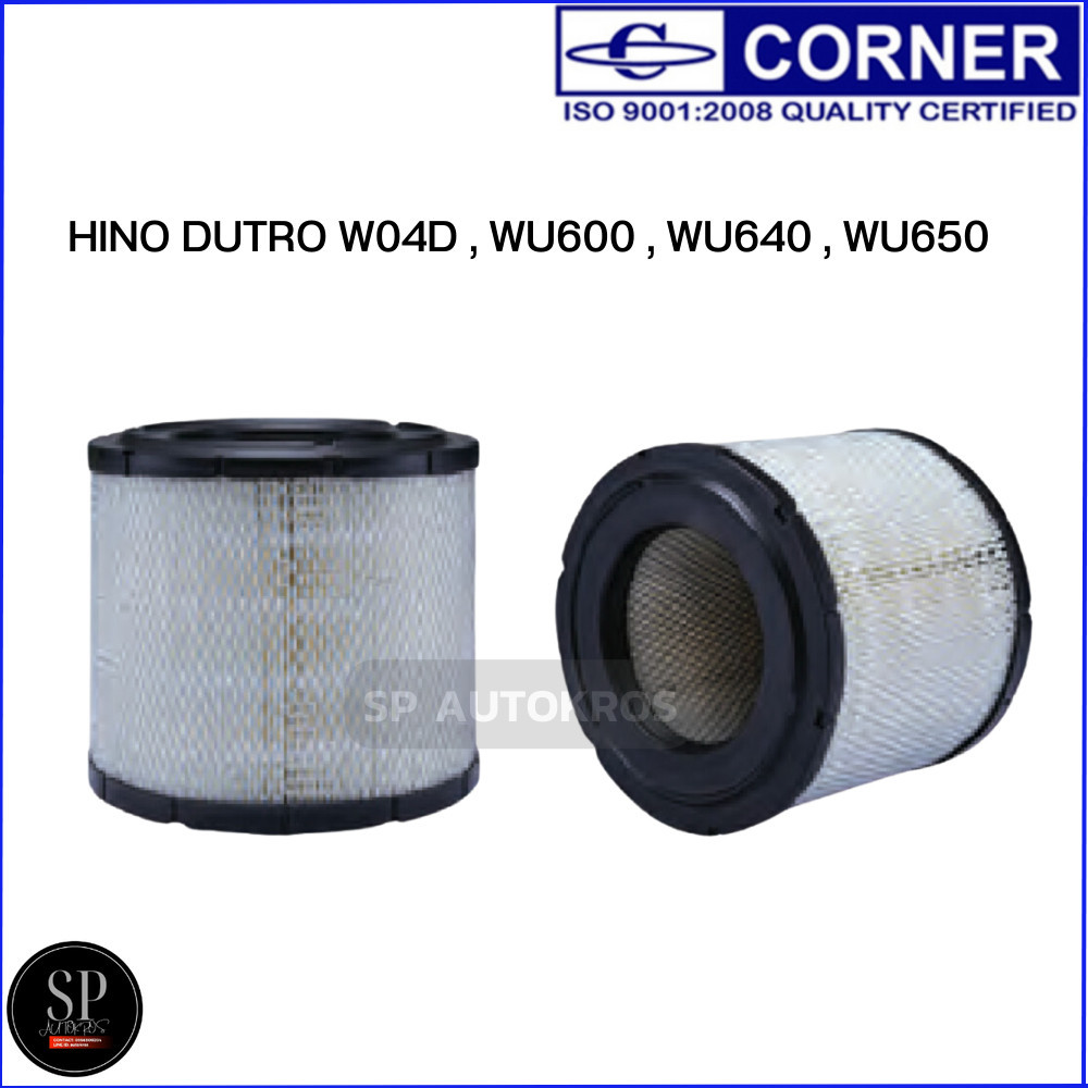 Corner กรองอากาศ HINO DUTRO W04D , WU600 , WU640 , WU650 / C-HNA41