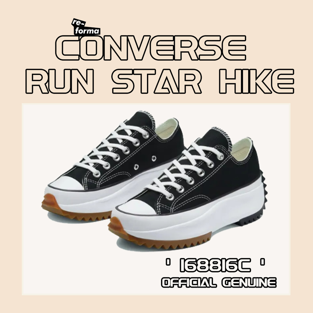 *พร้อมส่ง*แท้💯% Converse Run Star Hike 168816C Canvas shoes