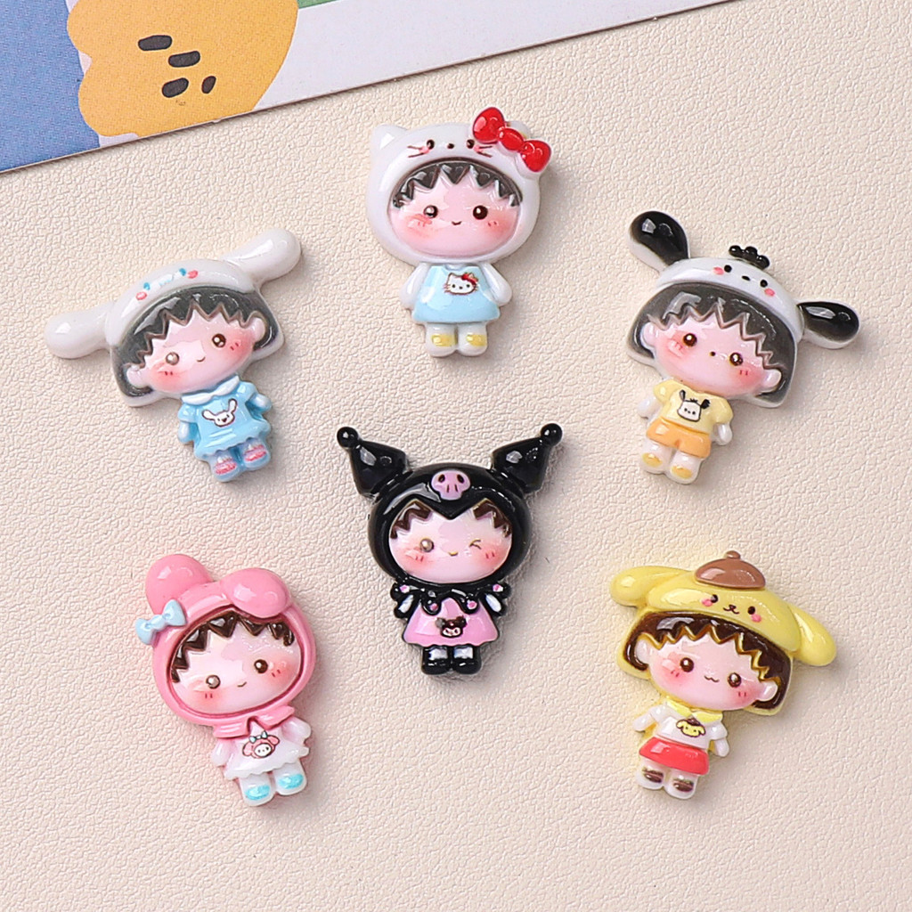 SANRIO 10ชิ้นน่ารัก ซานริโอ สาวเรซิ่นเสน่ห์สําหรับ ทําเอง (6-230)