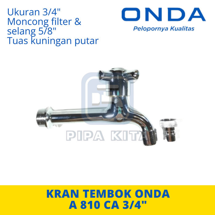 A 810 CA/T 3/4 นิ้ว ONDA ก๊อกน้ําสวนห้องน้ําติดผนัง