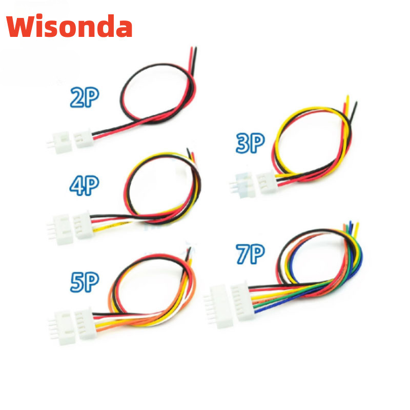 5PCSJST XH2.54 ลวดพร้อมขั้วต่อ XH 2.54 มม.2/3/4/5/6/7/8/9/10 Pin Pitch 2.54 ชายหญิงปลั๊กซ็อกเก็ต 200